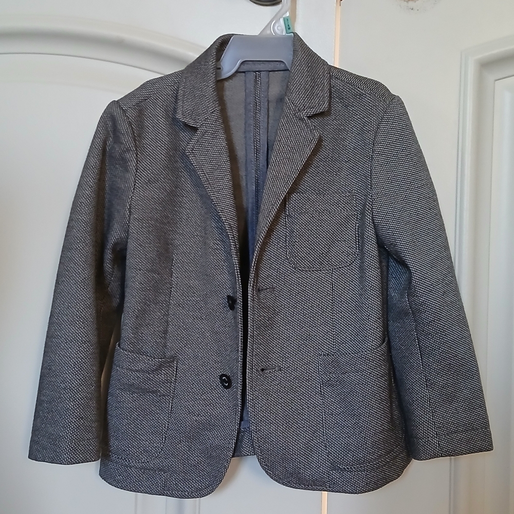 Boy's Primigi Black and White Herringbone Blazer